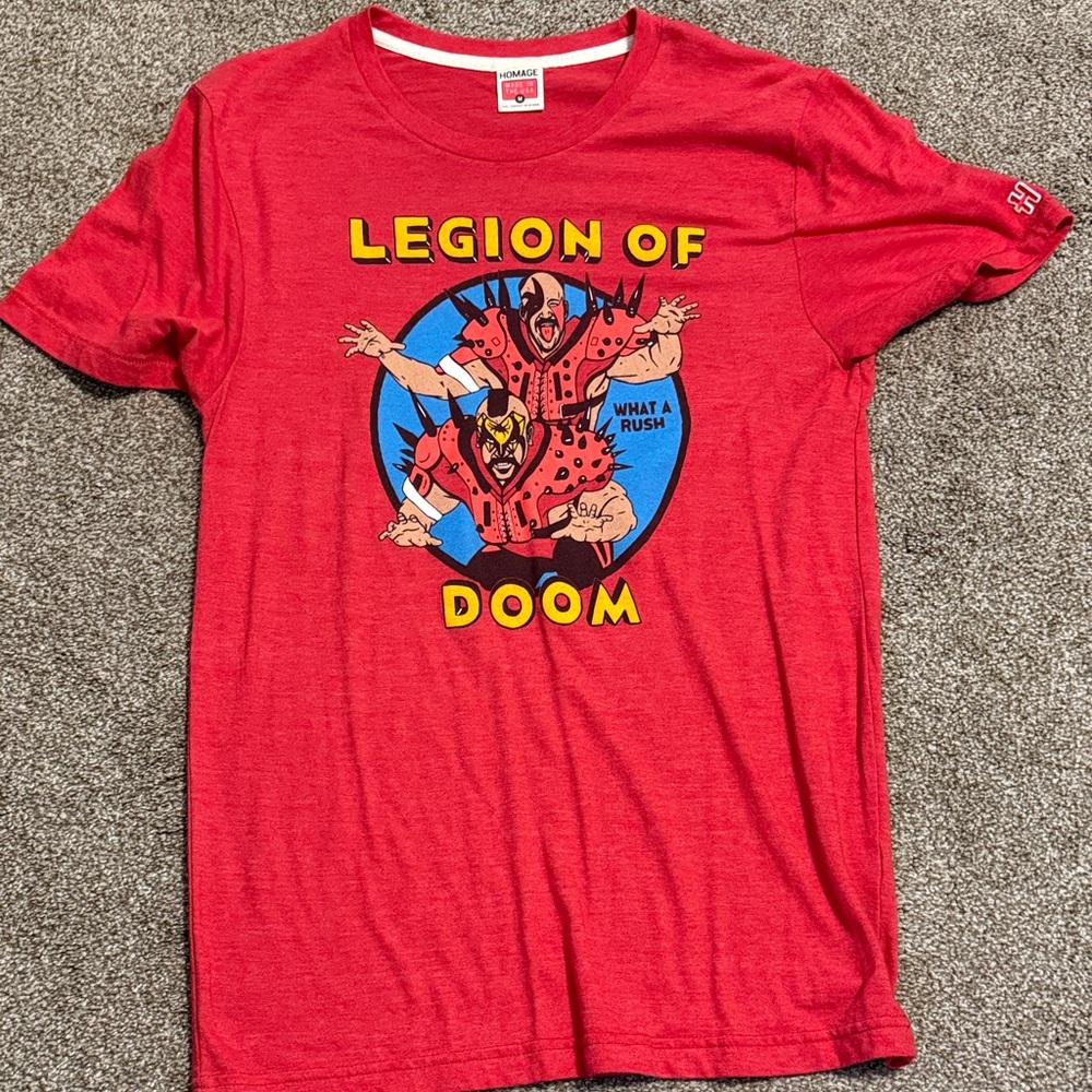 HOMAGE WWE Red Legion of Doom Short Sleeve Tee